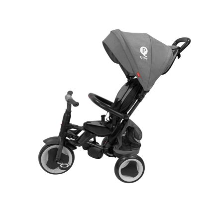 QPlay - Детска триколка RITO EVA PLUS 3 в 1, сива