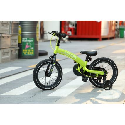QPlay - Детски велосипед 14" MINIBY 3в1 зелен