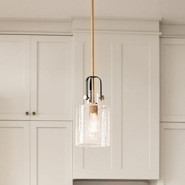 Quintiesse - Пендел на тръба KITNER 1xE27/60W/230V диам. 18 см златист/черен