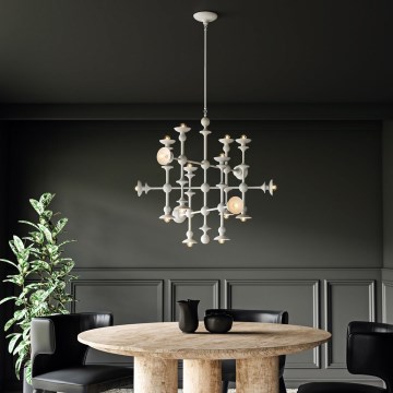 Quintiesse - Полилей на тръба CADENCE 18xE14/40W/230V бял