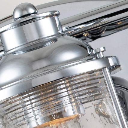 Quintiesse - Външна стенна лампа ASHLAND BAY 3xE27/60W/230V IP44 лъскав хром