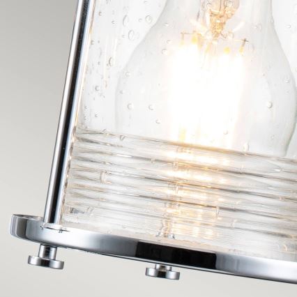 Quintiesse - Външна стенна лампа ASHLAND BAY 3xE27/60W/230V IP44 лъскав хром