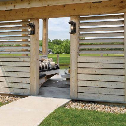 Quintiesse - Външно стенно осветително тяло ATWATER S 1xE27/60W/230V IP44 черно