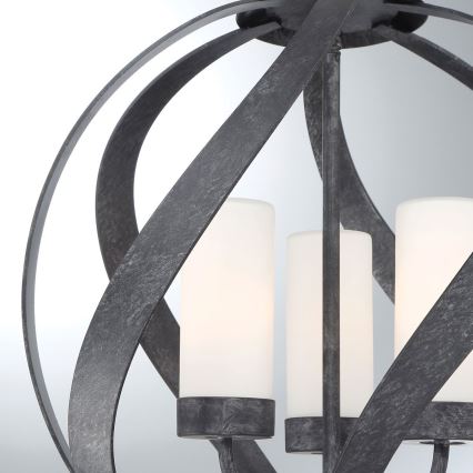 Quintiesse - Външен полилей на верига BLACKSMITH 3xE14/40W/230V Ø 40,7 см IP44 черен