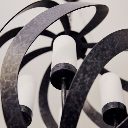 Quintiesse - Външен полилей с верига BLACKSMITH 4xE14/40W/230V Ø 50,1 см IP44 черен