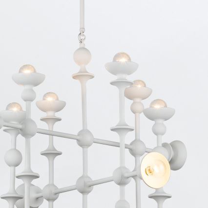 Quintiesse - Полилей на тръба CADENCE 18xE14/40W/230V бял