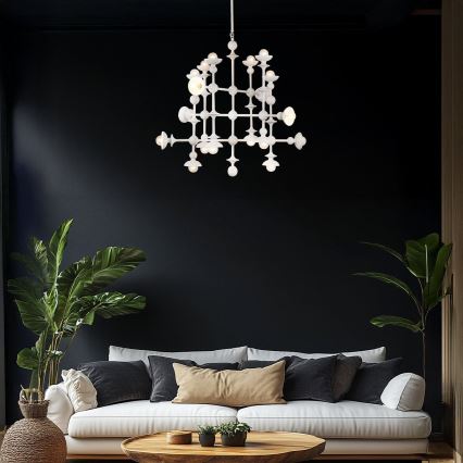 Quintiesse - Полилей на тръба CADENCE 18xE14/40W/230V бял