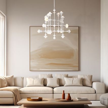 Quintiesse - Полилей на тръба CADENCE 18xE14/40W/230V бял