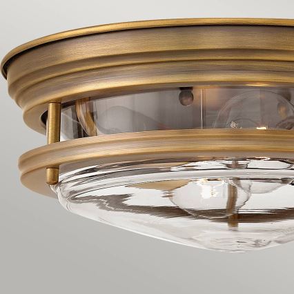 Quintiesse - Външно таванно осветително тяло HADRIAN 2xE27/40W/230V Ø 30,5 см IP44 бронзово