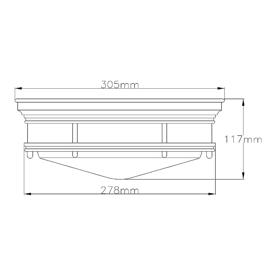 Quintiesse - Външно таванно осветително тяло HADRIAN 2xE27/40W/230V пр. 30,5 см IP44 бронзово