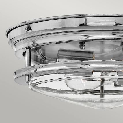 Quintiesse - Външно таванно осветително тяло HADRIAN 2xE27/40W/230V Ø 27,8 см IP44 лъскав хром