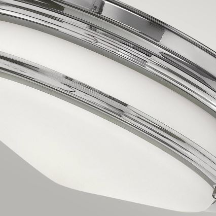 Quintiesse - Външно таванно осветително тяло HADRIAN 2xE27/40W/230V, диаметър 27,8 см, IP44, лъскав хром