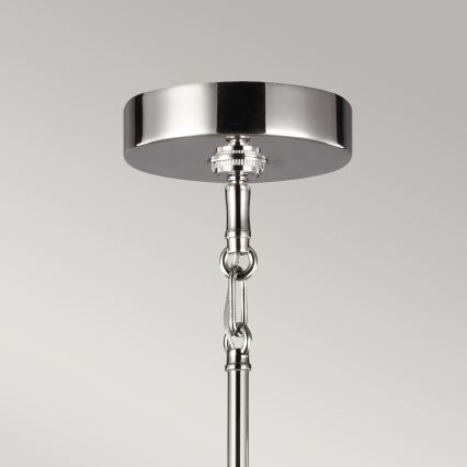 Quintiesse - Полилей на тръба HARPER 7xE14/60W/230V диаметър 81,3 cm лъскав хром/опушено стъкло