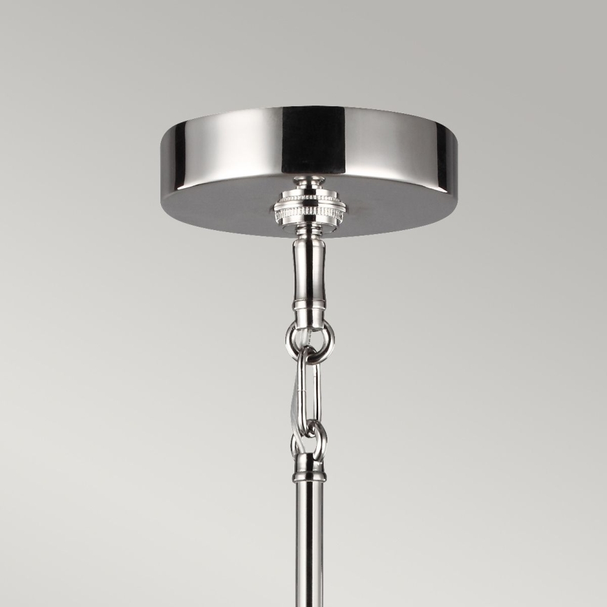 Quintiesse - Полилей на тръба HARPER 7xE14/60W/230V диаметър 81,3 cm лъскав хром/опушено стъкло