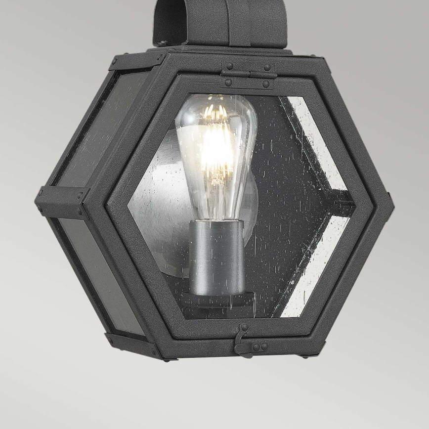 Quintiesse - Външно стенно осветително тяло HEATH S 1xE27/60W/230V IP44 черно