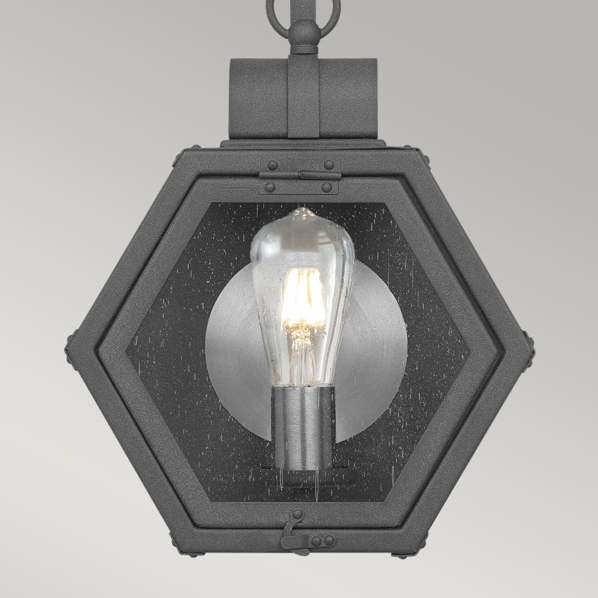 Quintiesse - Външно стенно осветително тяло HEATH S 1xE27/60W/230V IP44 черно