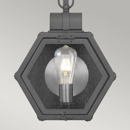 Quintiesse - Външно стенно осветително тяло HEATH M 1xE27/60W/230V IP44 черно