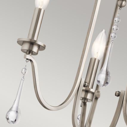 Quintiesse - Полилей на тръба KARLEE 3xE14/60W/230V Ø 45,7 см матов хром