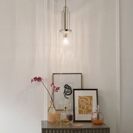 Quintiesse - Пендел на тръба KIMROSE 1xE27/60W/230V Ø 17,8 см лъскав хром