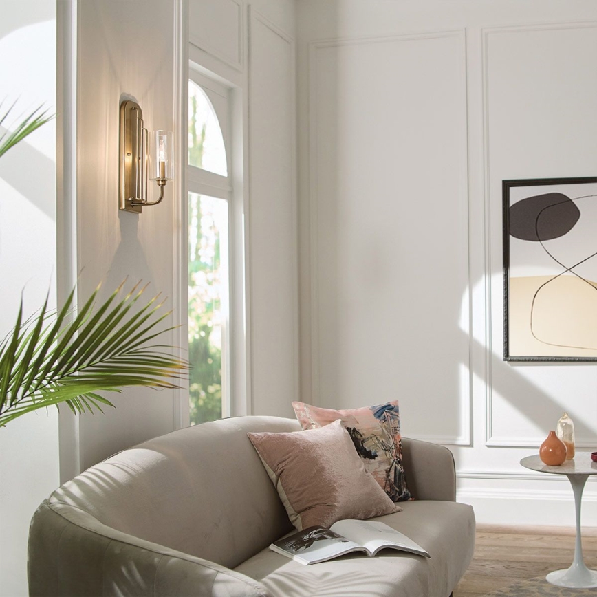 Quintiesse - Стенно осветително тяло KIMROSE 1xE14/40W/230V златно