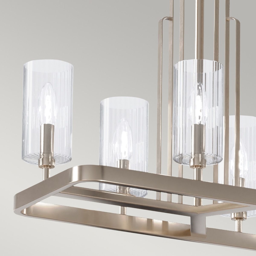 Quintiesse - Полилей на тръба KIMROSE 10xE14/40W/230V лъскав хром