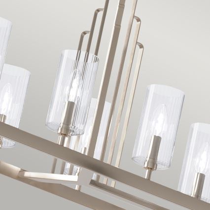 Quintiesse - Полилей на тръба KIMROSE 10xE14/40W/230V лъскав хром