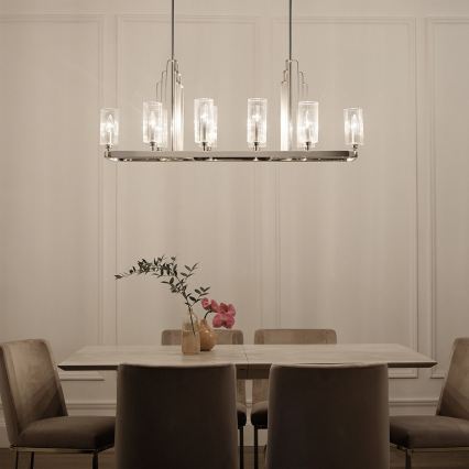 Quintiesse - Полилей на тръба KIMROSE 10xE14/40W/230V лъскав хром