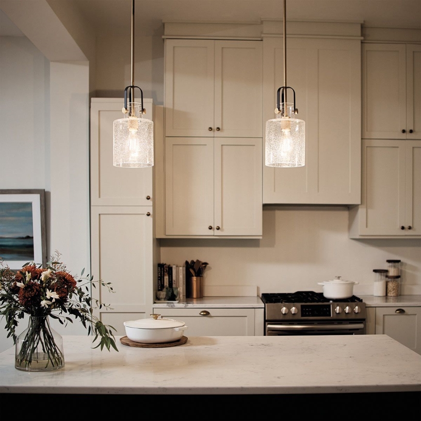 Quintiesse - Пендел на тръба KITNER 1xE27/60W/230V диам. 18 см златист/черен