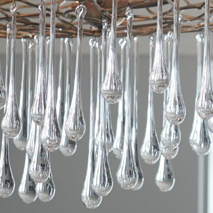 Quintiesse - Полилей на кабел LAGUNA 6xE14/40W/230V Ø 91,4 см златен