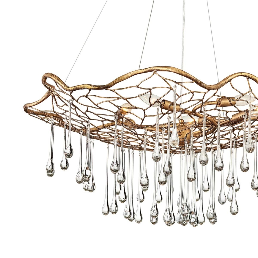 Quintiesse - Полилей на кабел LAGUNA 6xE14/40W/230V Ø 91,4 см златен