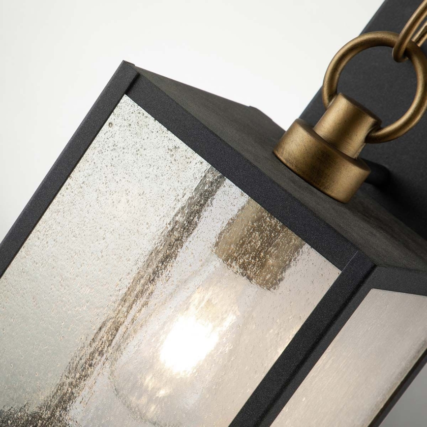 Quintiesse - Външна стенна лампа LAHDEN M 1xE27/60W/230V IP44 черна/златна