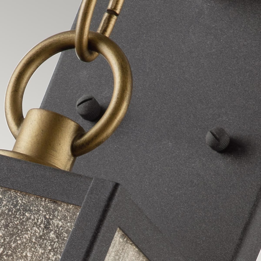 Quintiesse - Външна стенна лампа LAHDEN M 1xE27/60W/230V IP44 черна/златна