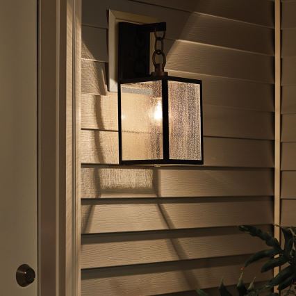 Quintiesse - Външна стенна лампа LAHDEN M 1xE27/60W/230V IP44 черна/златна