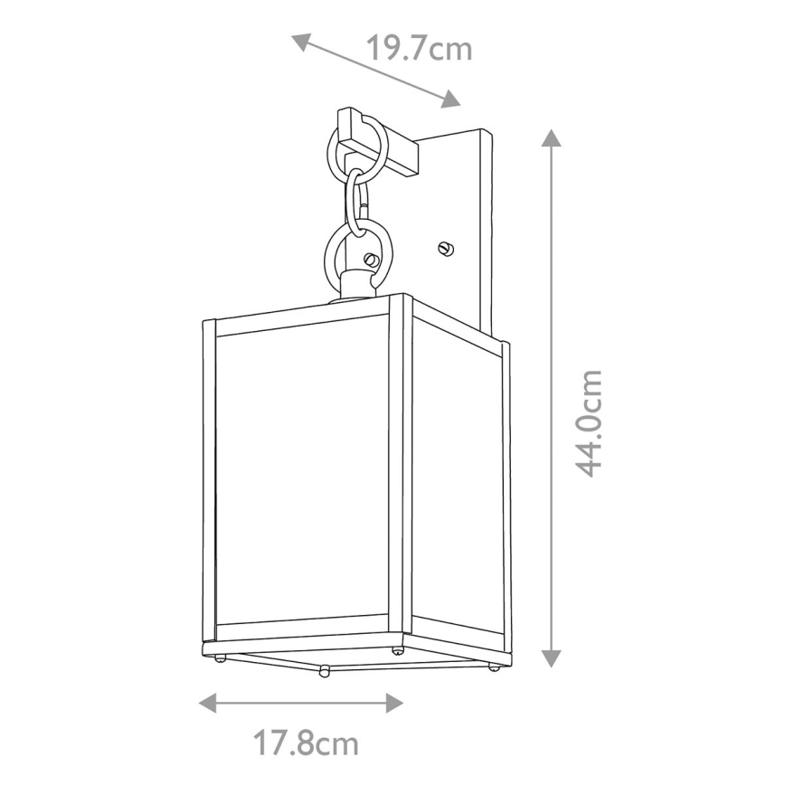 Quintiesse - Външна стенна лампа LAHDEN M 1xE27/60W/230V IP44 черна/златна