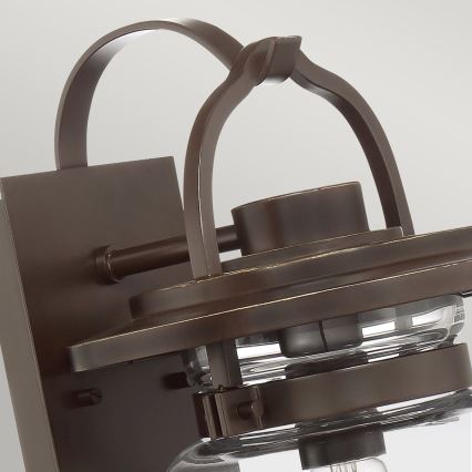 Quintiesse - Външна стенна лампа LASALLE M 1xE27/60W/230V IP44 бронзова