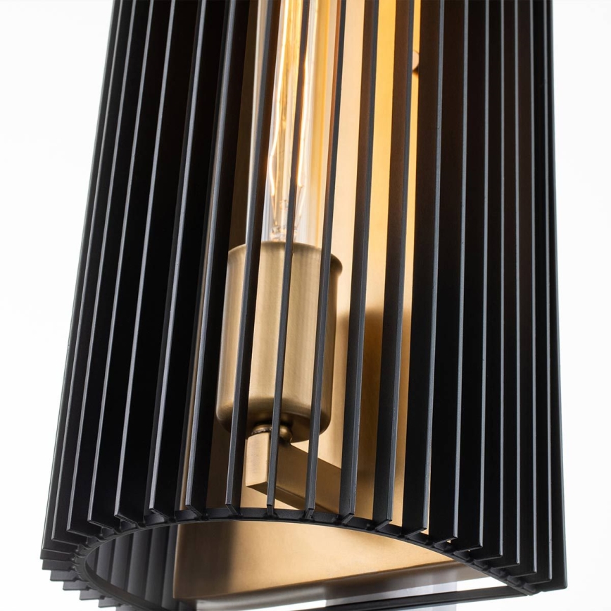 Quintiesse - Стенно осветително тяло LINARA 1xE27/60W/230V черно/златисто
