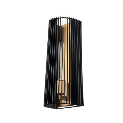 Quintiesse - Стенно осветително тяло LINARA 1xE27/60W/230V черно/златисто