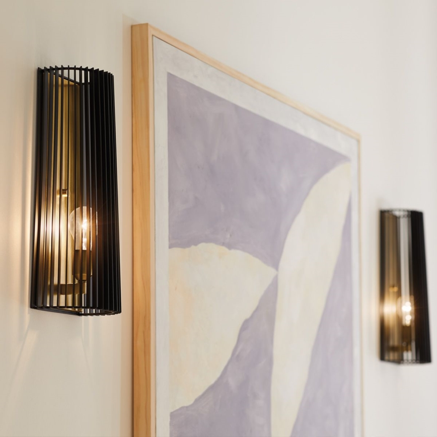 Quintiesse - Стенно осветително тяло LINARA 1xE27/60W/230V черно/златисто