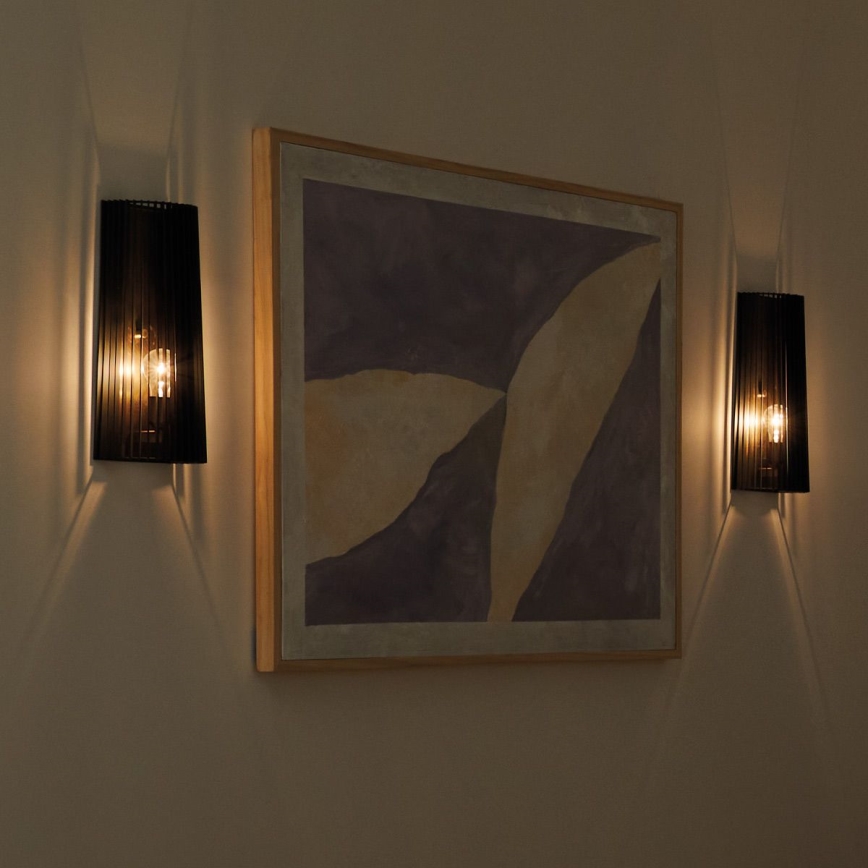 Quintiesse - Стенно осветително тяло LINARA 1xE27/60W/230V черно/златисто