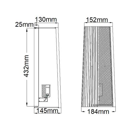 Quintiesse - Стенно осветително тяло LINARA 1xE27/60W/230V черно/златисто
