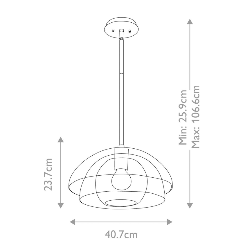 Quintiesse - Полилей на штанга LOTUS 1xE27/60W/230V Ø 40,7 см златист