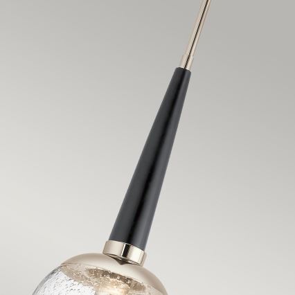 Quintiesse - Пендел на тръба MARILYN 1xE27/60W/230V Ø 19,5 cm лъскав хром/черен