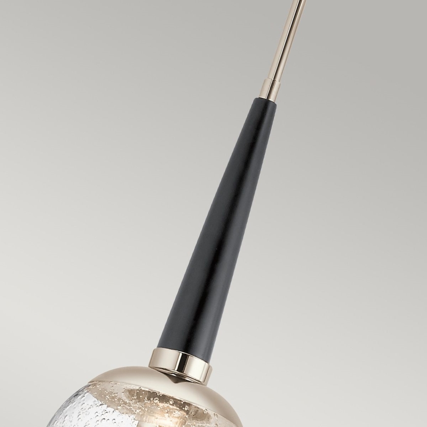 Quintiesse - Пендел на тръба MARILYN 1xE27/60W/230V Ø 19,5 cm лъскав хром/черен