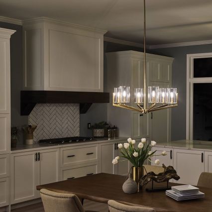 Quintiesse - Полилей на тръба NYE 6xE14/40W/230V Ø 71,1 cm златист