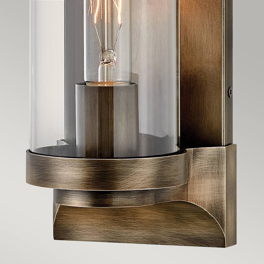 Quintiesse - Външно стенно осветително тяло PEARSON M 1xE27/60W/230V IP44 бронзово