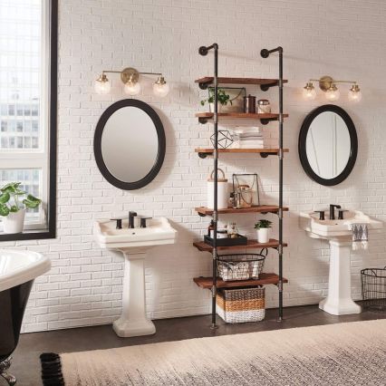 Quintiesse - Настенно осветително тяло за баня POPPY 3xE27/60W/230V IP44 златисто