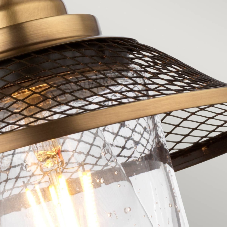 Quintiesse - Стенно осветително тяло за баня RIGBY 1xE27/40W/230V IP44 бронзово