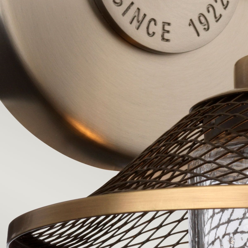 Quintiesse - Стенно осветително тяло за баня RIGBY 1xE27/40W/230V IP44 бронзово