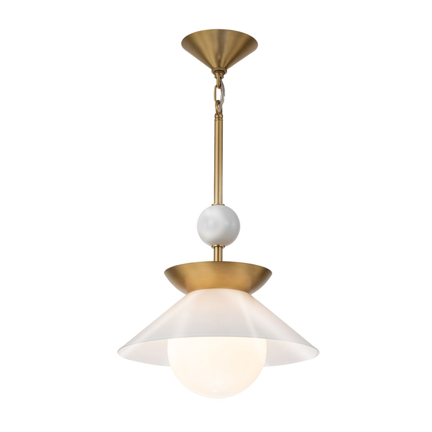 Quintiesse - Полилей на тръба SAUCER M 1x E27/40W/230V Ø 36,6 см, златен