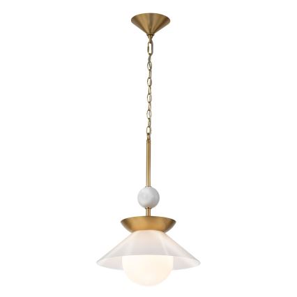 Quintiesse - Полилей на тръба SAUCER M 1x E27/40W/230V Ø 36,6 см, златен